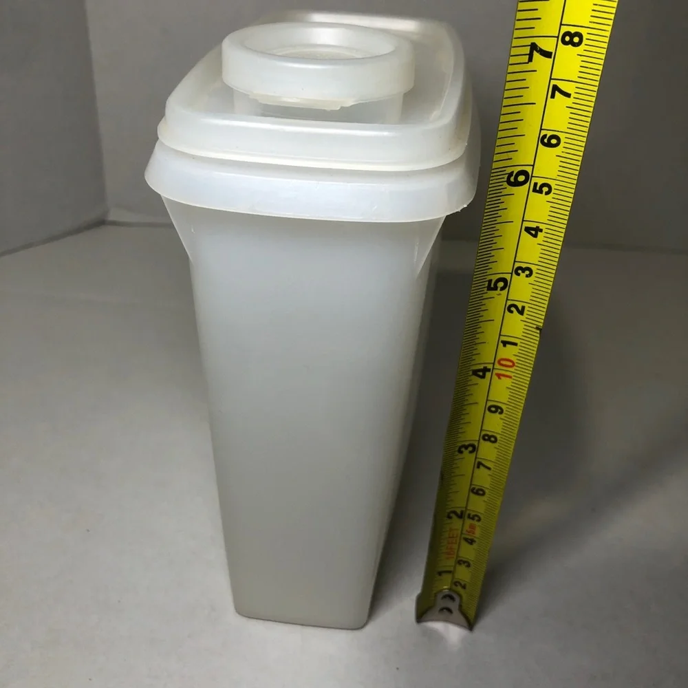 Vintage Tupperware Stor N Pour Jr Cereal Container #499-4 Lid 509-2 Sheer USA